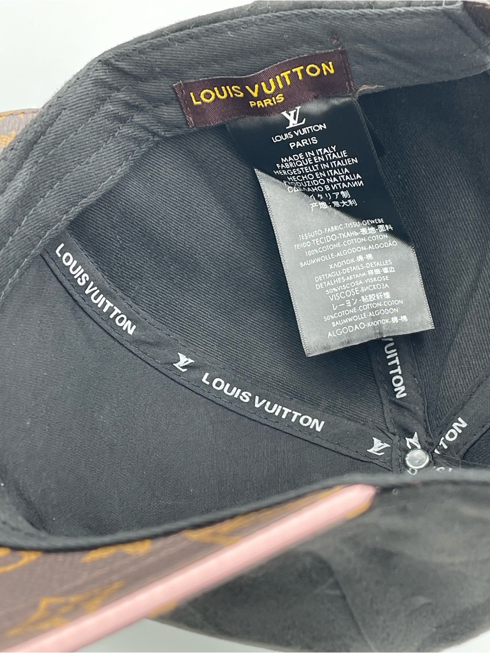 Louis Vuitton Black Crown with Brown Monogram Brim Baseball Cap - Picture 5 of 7